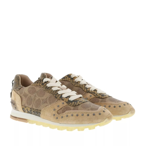 Coach Runner Signature Coated Canvas Tan/Natural/Beechwood lage-top sneaker