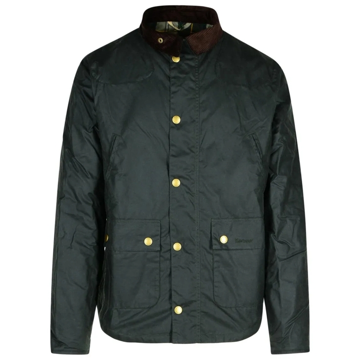 Barbour Reelin Green Cotton Jacket Black Ubergangsjacke