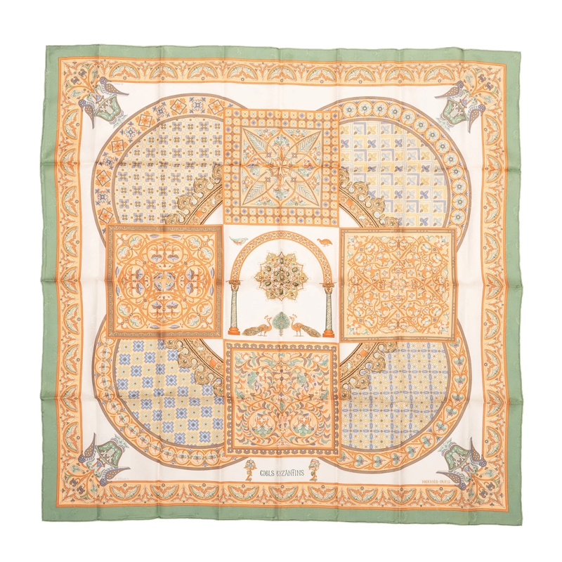 Hermès Halstuch Scarf hell-grün