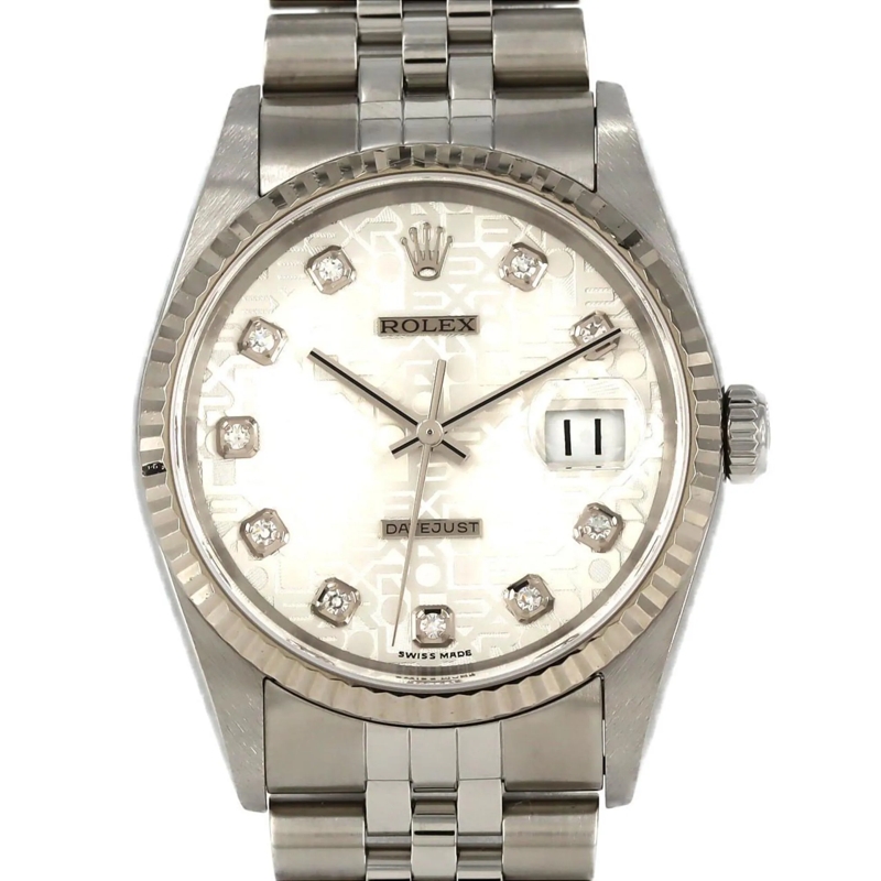 Rolex Automatikuhr Datejust Silber