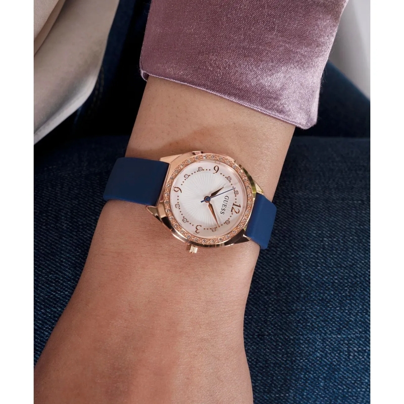 Guess Quarzuhr Quarz-Analoguhr Charlotte blau(Image 6)