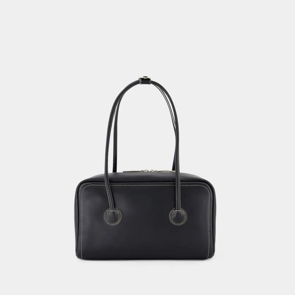 MARGE SHERWOOD Hobo bags Soft Boston Shoulder Bag Leather Black in zwart