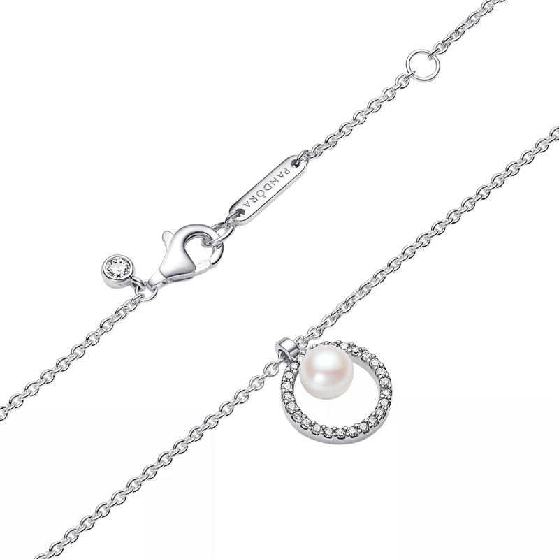 Pandora Mittellange Halskette Sterling silver Mixed stone Silver(Image 4)