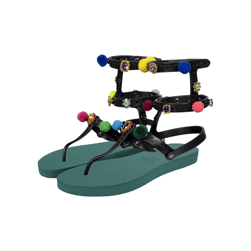 UZURII Flip Flops Zehentrenner Mondriaan Colorful Black natur(Image 2)