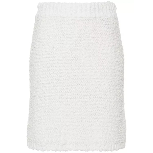 Joseph White Textured Knit Mini Skirt White 