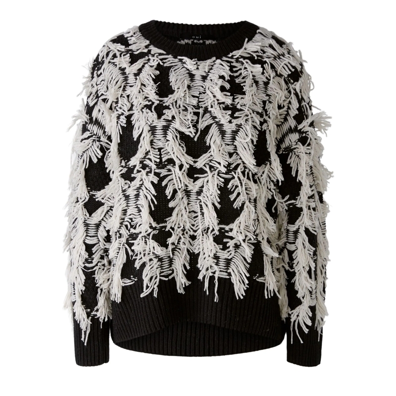 Oui Sweatshirt Pullover schwarz