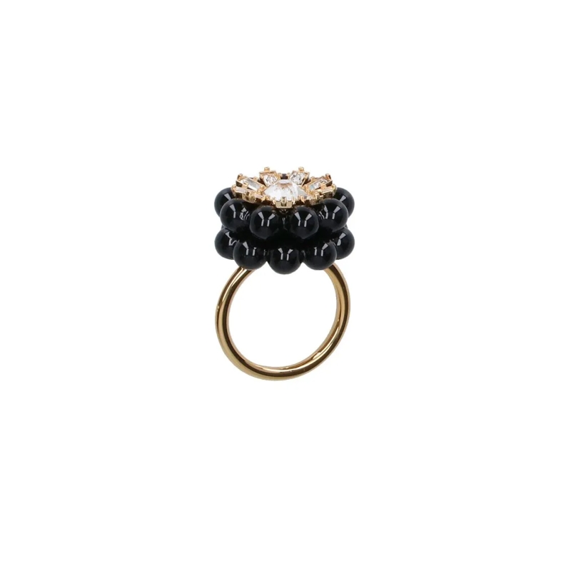 Celine Ring "Mûre Heirlooms" Rhinestone Ring Gold-Tone Gold