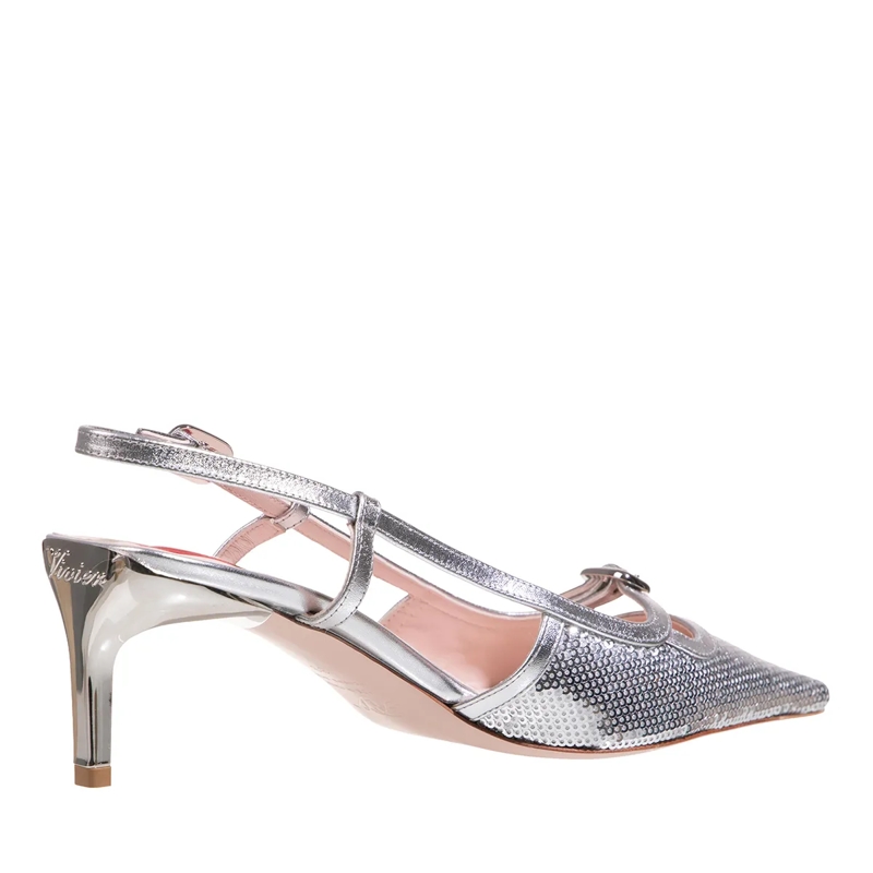 Roger Vivier Pumps Mini Buckle Sling Back Argento(Image 4)