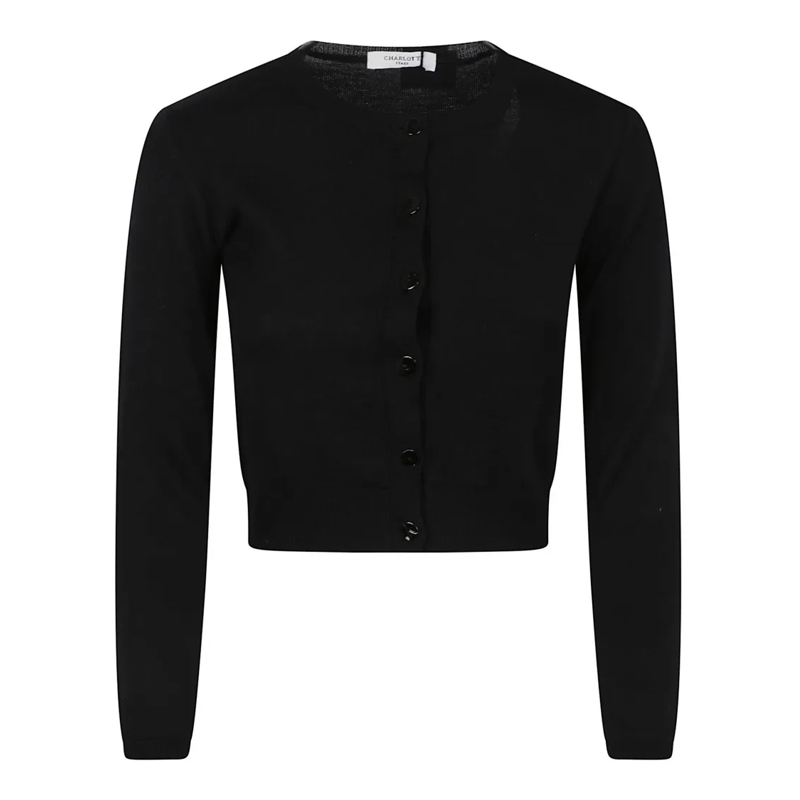 Charlott Overgangsjas Soft Wool Jacket With Button-Down Front Black