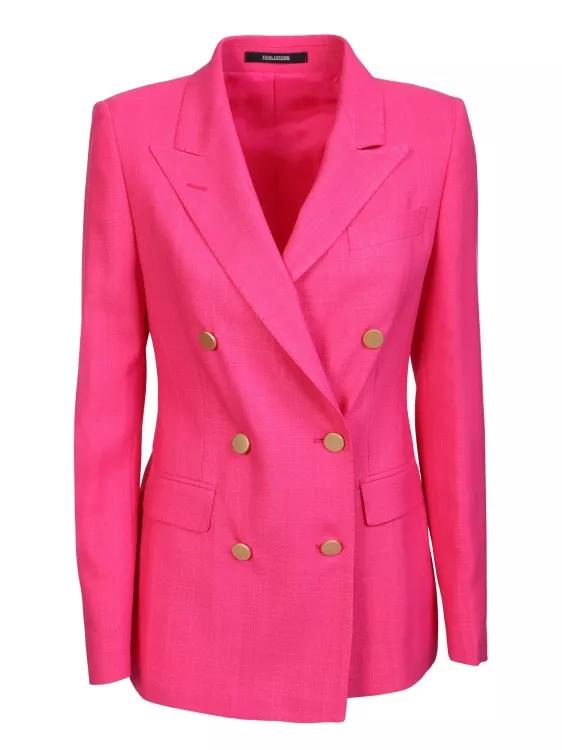 Tagliatore Pink DoubleBreasted Blazer Pink Blazer
