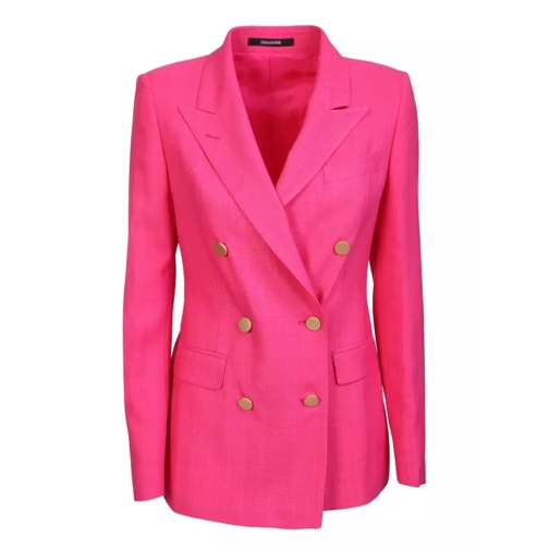 Tagliatore Pink Double-Breasted Blazer Pink Blazer
