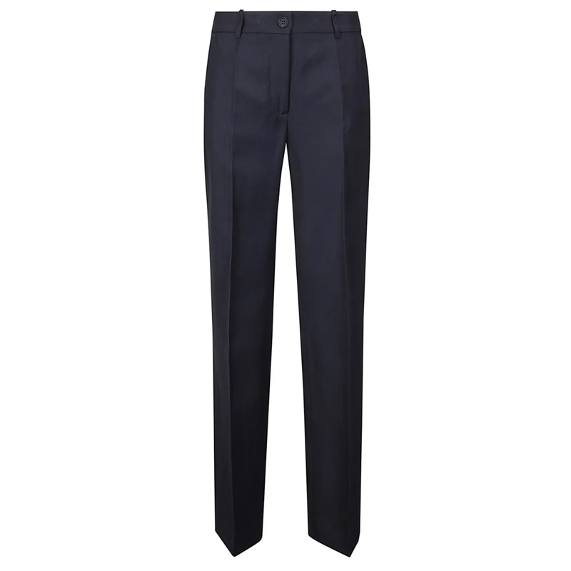 P.A.R.O.S.H.  Lightweight Straight Leg Trousers Black