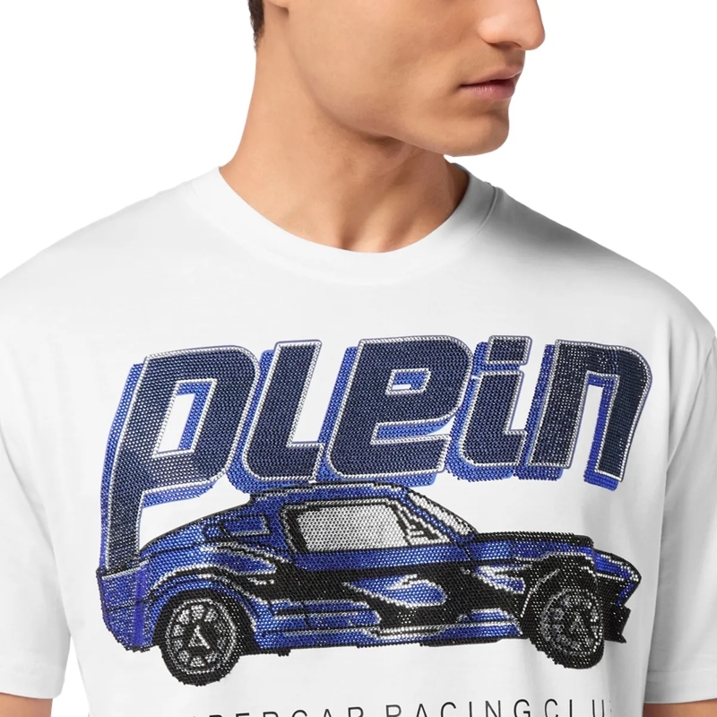Philipp Plein T-Shirt T-Shirt Racing weiss(Image 5)