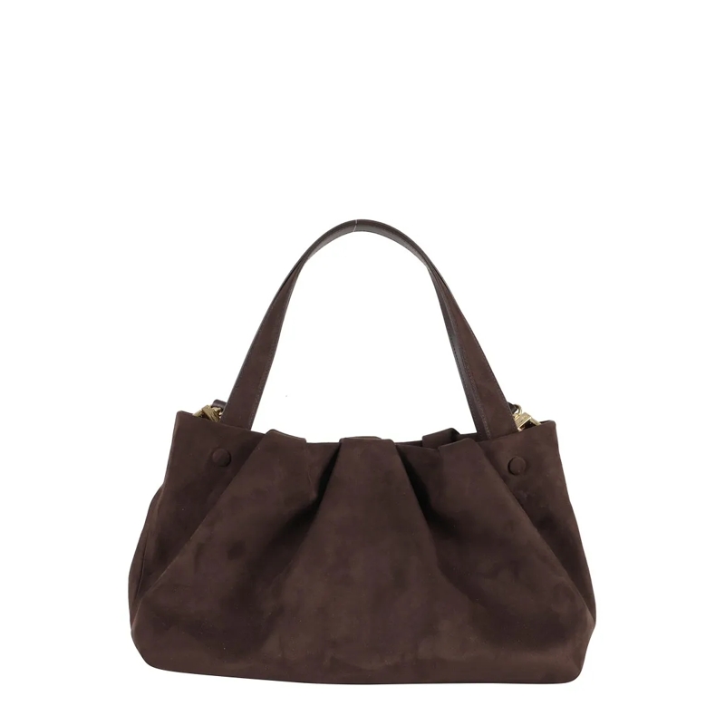 Themoirè Schultertasche Suede Athena Handbag With Adjustable Strap Black