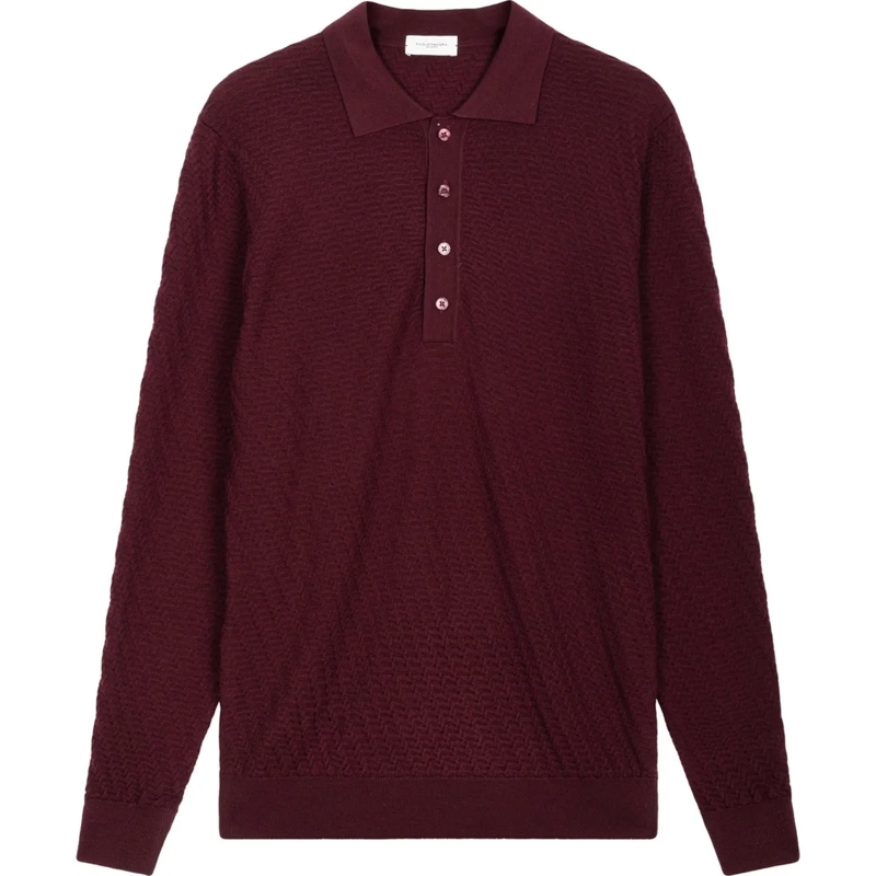 Paolo Pecora  Knit sweater with polo collar rot