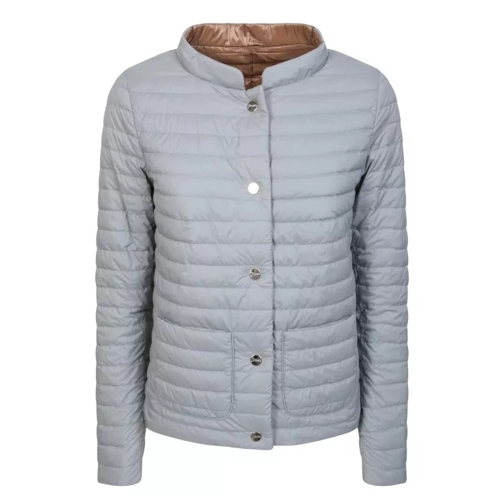 Herno Grey/Beige Padded Snap Fastening Jacket Grey Donzen jassen