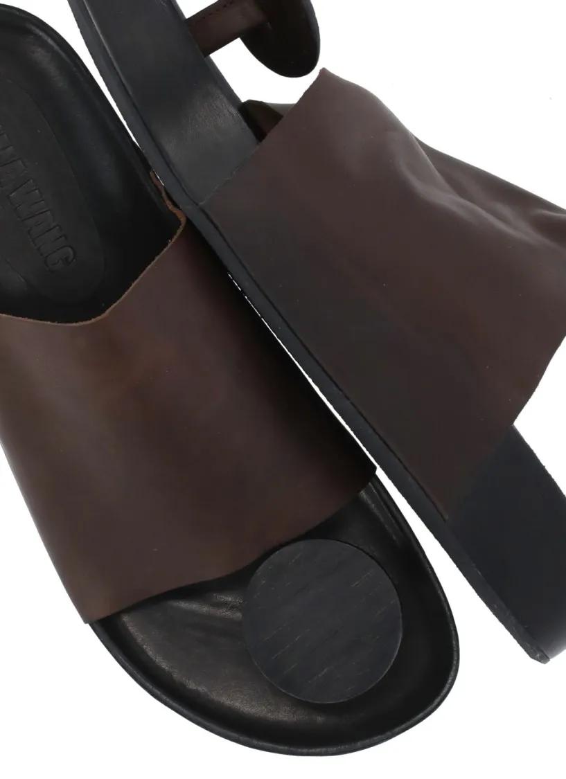 Thumbnail - Uma Wang Sandalen - Brown Leather Flipflop Sandals - Gr. 40 (EU) - in Braun - für Damen