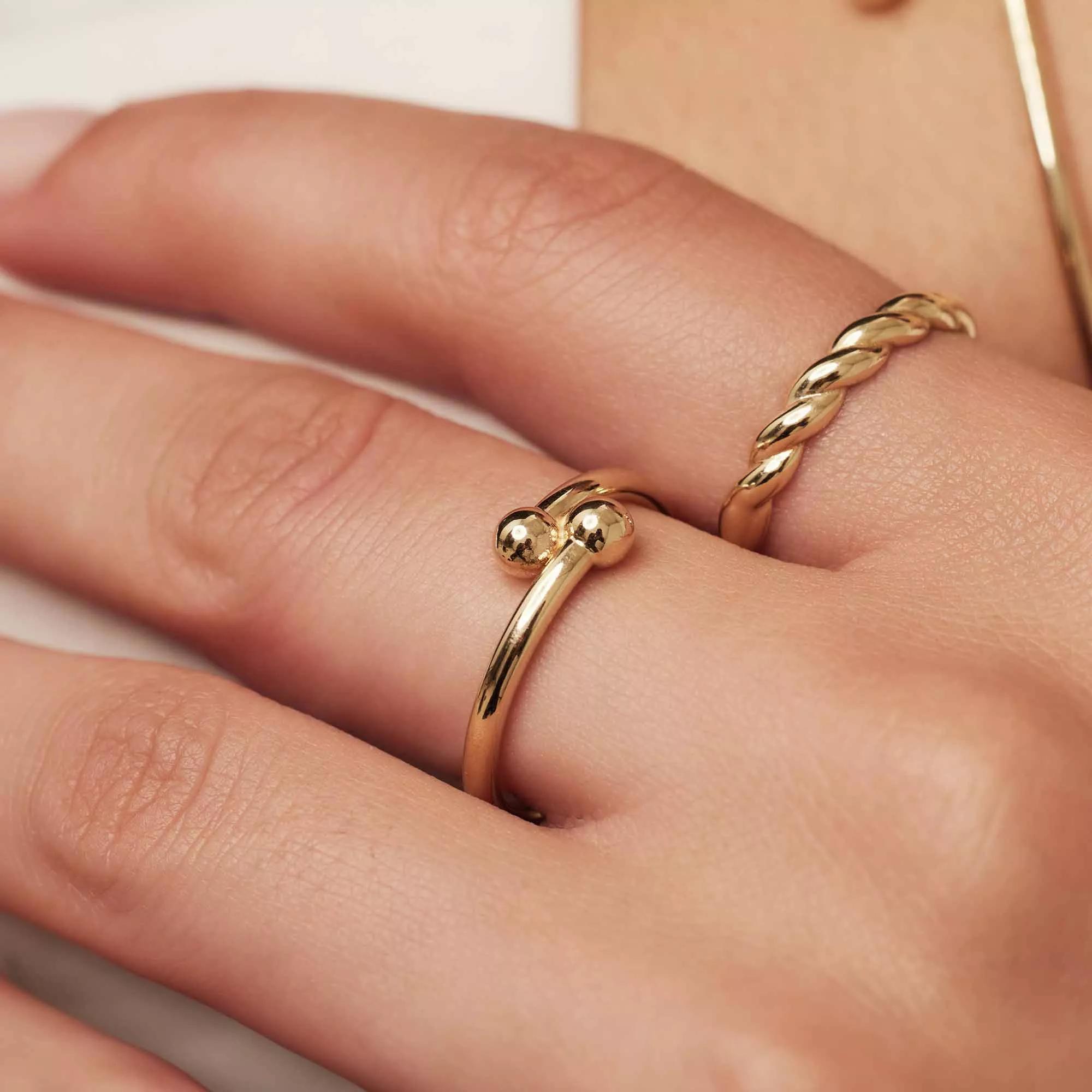 Thumbnail - Isabel Bernard Ring - Monceau Mirell 585 Gold Ring - Gr. 48 - in Gold - für Damen