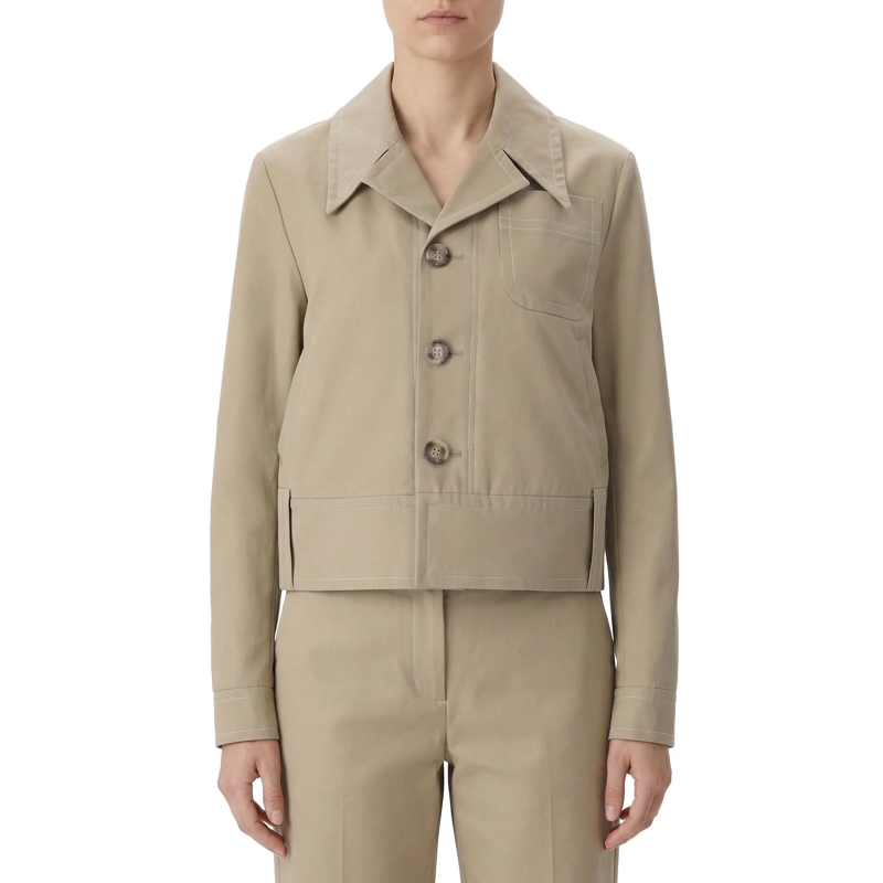 AMI Paris Übergangsjacke Kurze Jacke aus Baumwollmix braun(Image 2)