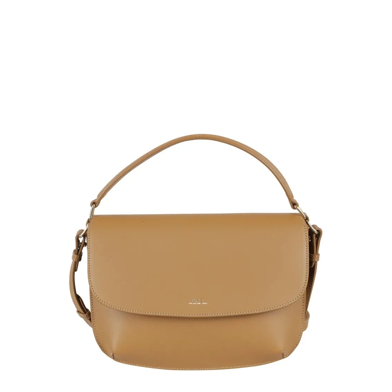 A.P.C. Schultertasche Beige Smooth Leather Shoulder Bag Brown