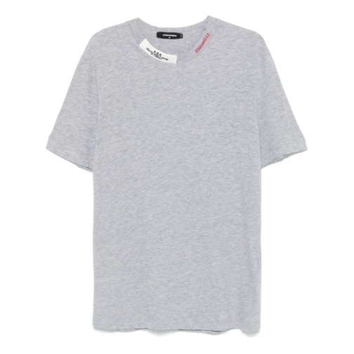 Dsquared2 T-shirts Light Grey Mélange Jersey T-Shirt Grey