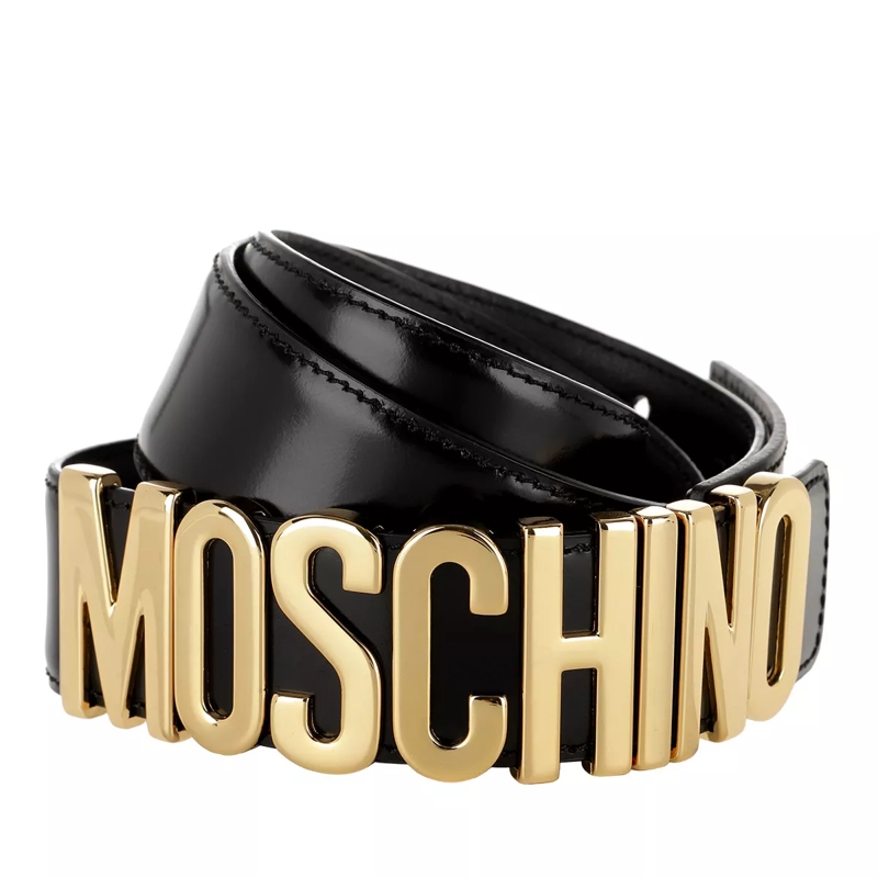 Moschino Ledergürtel Belt Black