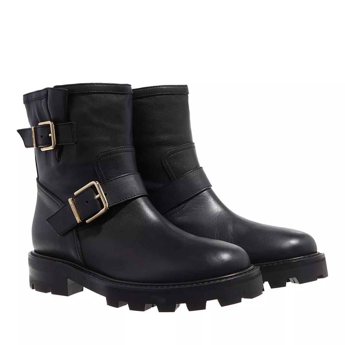 Jimmy Choo Biker Boots Leather Black Biker Boot