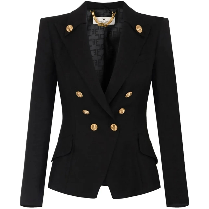 Elisabetta Franchi Veste de transition Jackets Black schwarz