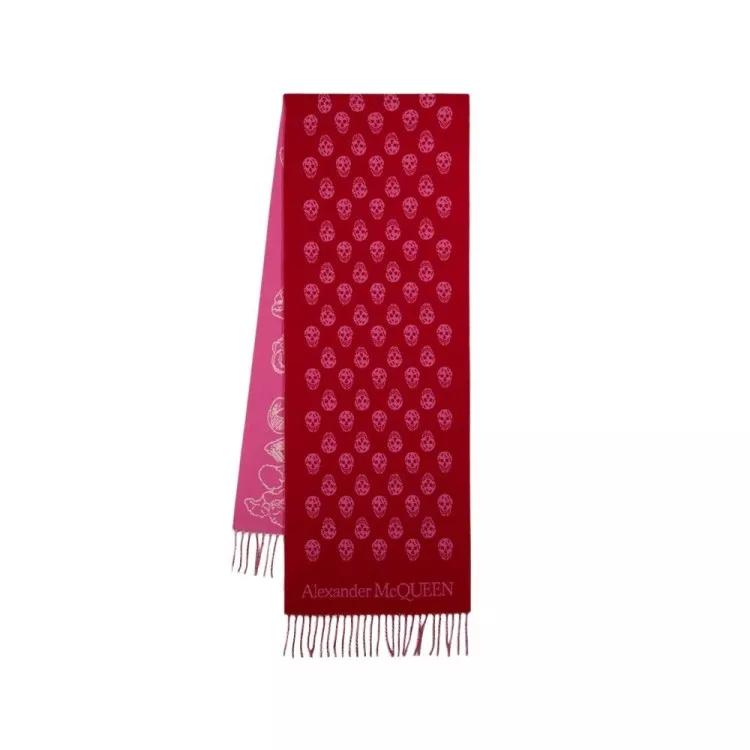 Alexander McQueen Tücher & Schals - Ribbon Reverse Scarf - Wool - Red - Gr. unisize - in Rot - für Damen