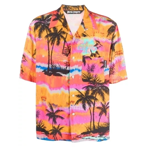 Palm Angels Psychedelic Palms Bowling Shirt Multicolor 