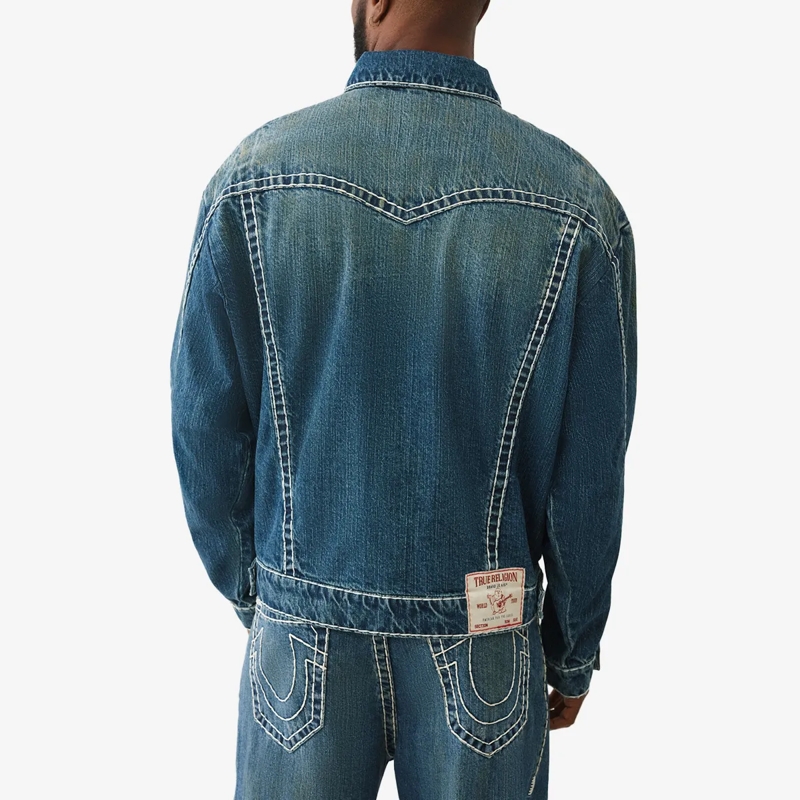 True Religion Jeansjacke Jeansjacke Oversized blau(Image 3)