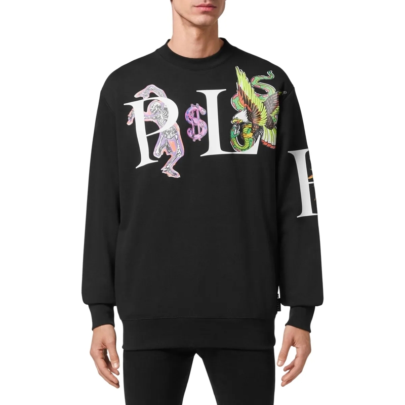 Philipp Plein Top Sweatshirt Tattoo schwarz(Image 3)