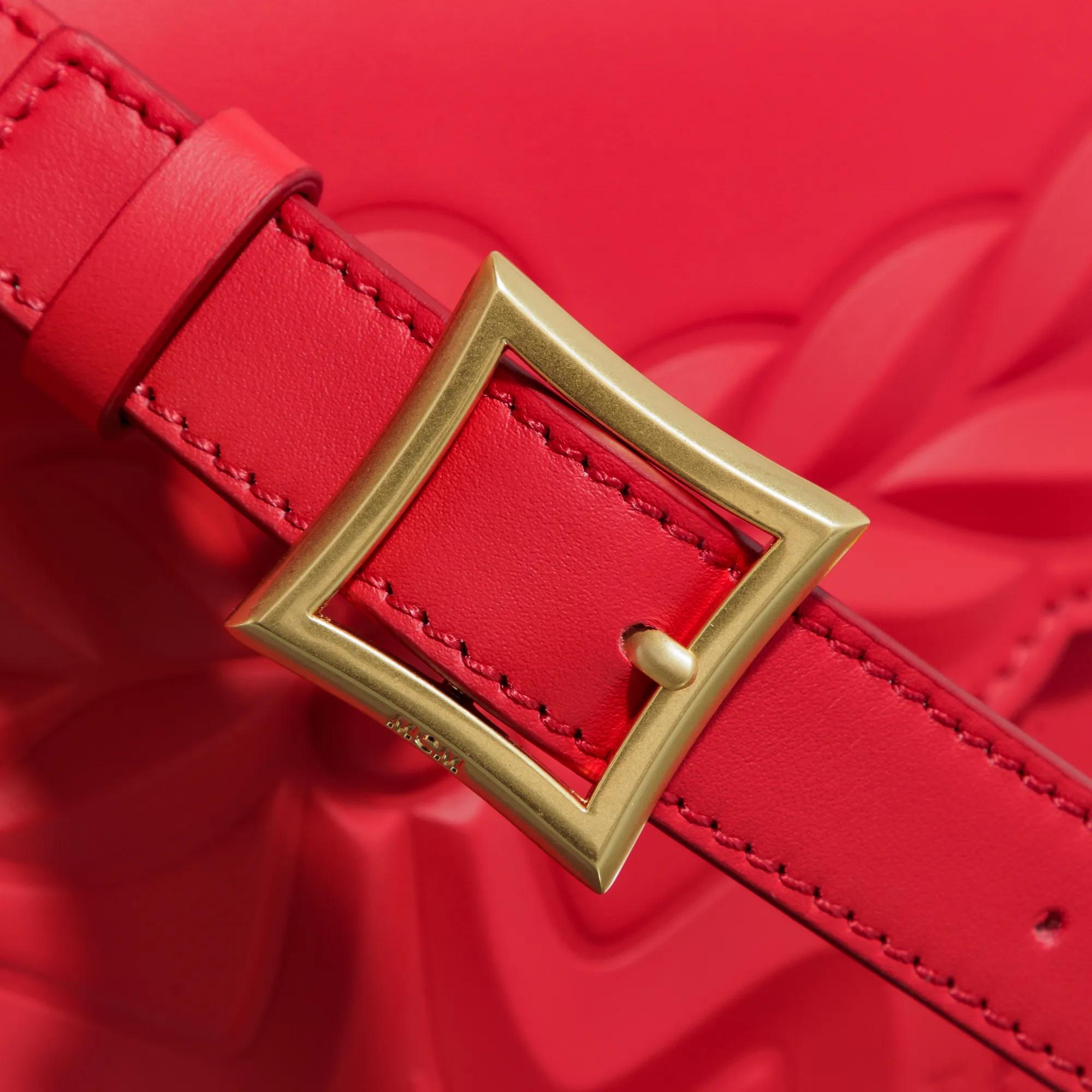 MCM Crossbody bags Himmel Leather Maxi Hn Crossbody Small Xc in rood