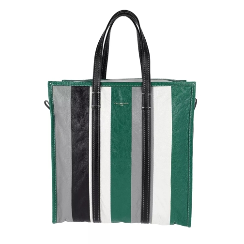 Balenciaga Bazar Shopper M Striped Green/Black Shoppingväska