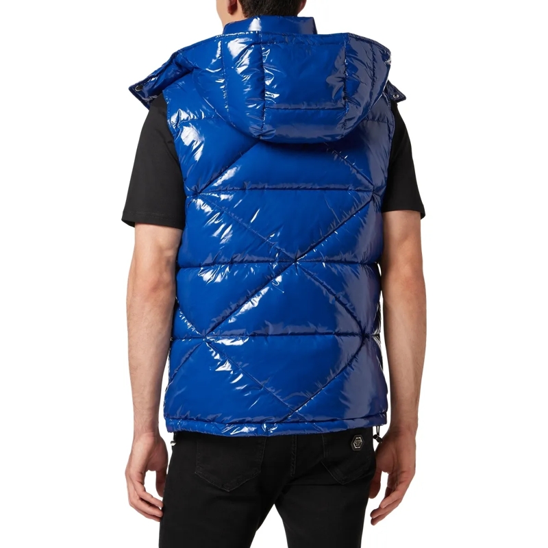 Philipp Plein Lederjacke Jacke Hexagon dunkel-blau(Image 2)