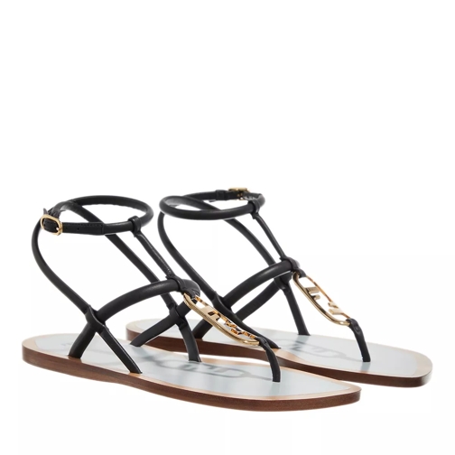 Fendi O'Lock Sandals Black Strappy sandaal