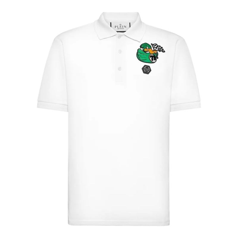 Philipp Plein Top Poloshirt Duck weiss