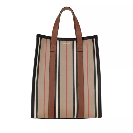 Burberry Striped Shopping Bag Small Archive Beige Tote