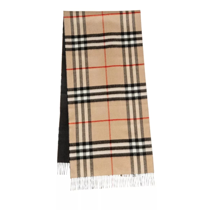 Reversible Check Cashmere Scarf in Archive beige/black | Burberry® Official