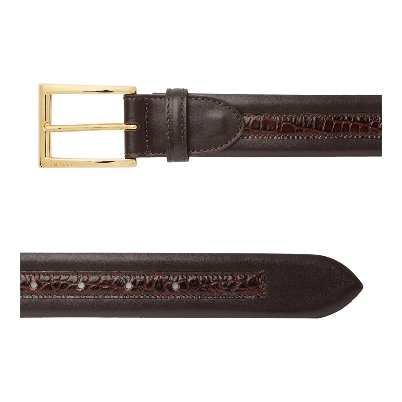 BILLIONAIRE Gürtel Gürtel Crocco Geprägt dunkel-braun(Image 2)