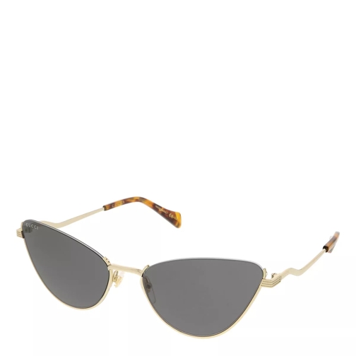 Gucci GG1006S-001 60 Sunglass Woman Metal Gold-Gold-Grey Sonnenbrille