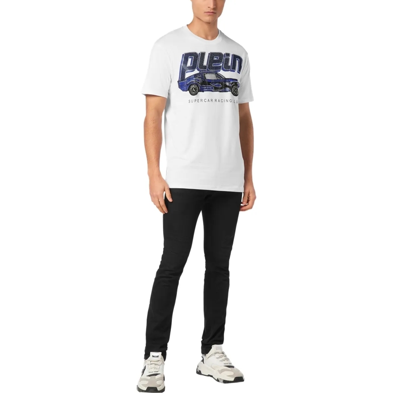 Philipp Plein T-Shirt T-Shirt Racing weiss(Image 4)