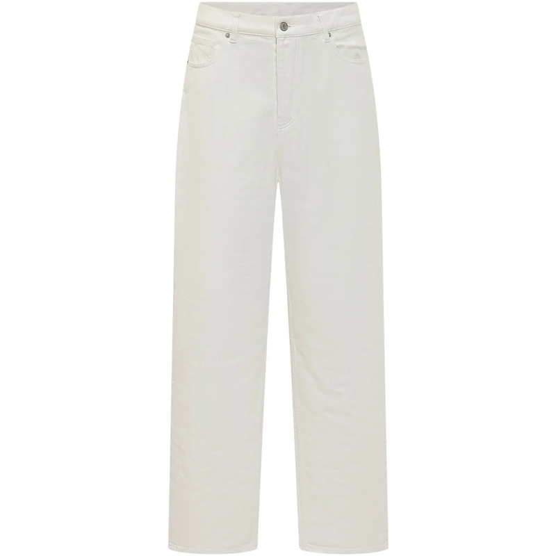 Drôle De Monsieur Jeans mit geradem Bein Jeans Straight a Cinque Tasche weiß