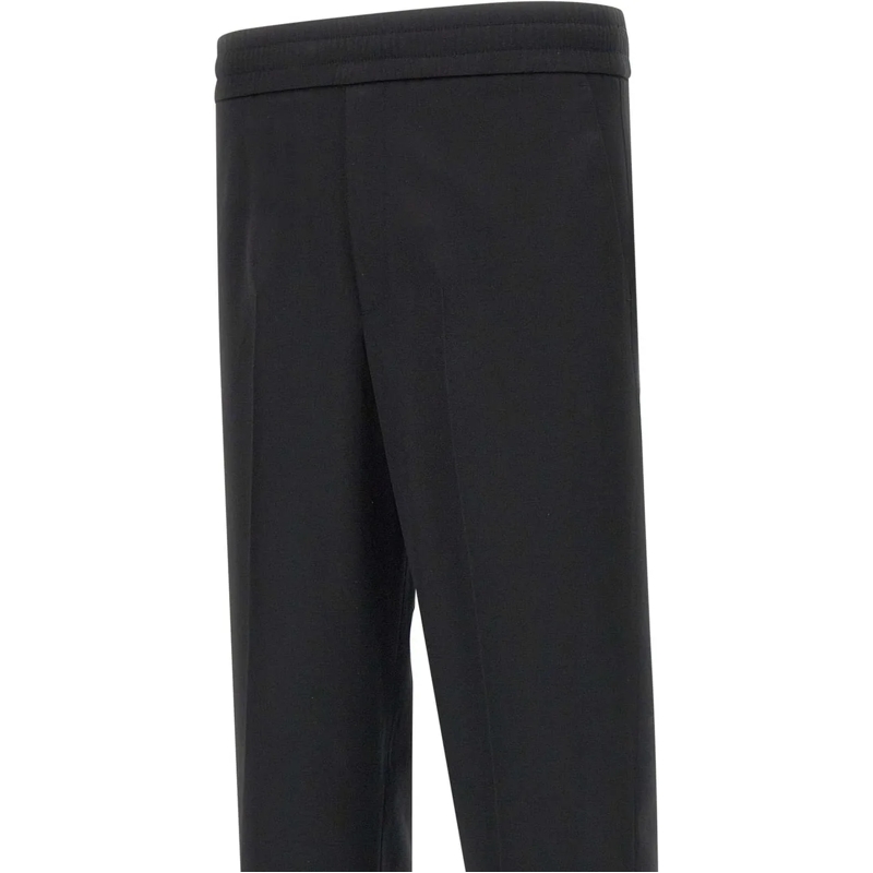 Golden Goose Freizeithose Relaxed-Fit Hose aus Fleece-Wolle Schwarz(Image 9)