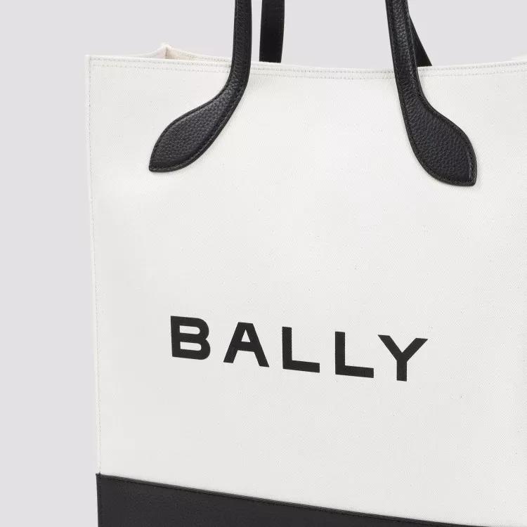 Thumbnail - Bally Shopper & Totes - White And Black Logo Shopping Bag - Gr. unisize - in Weiß - für Damen