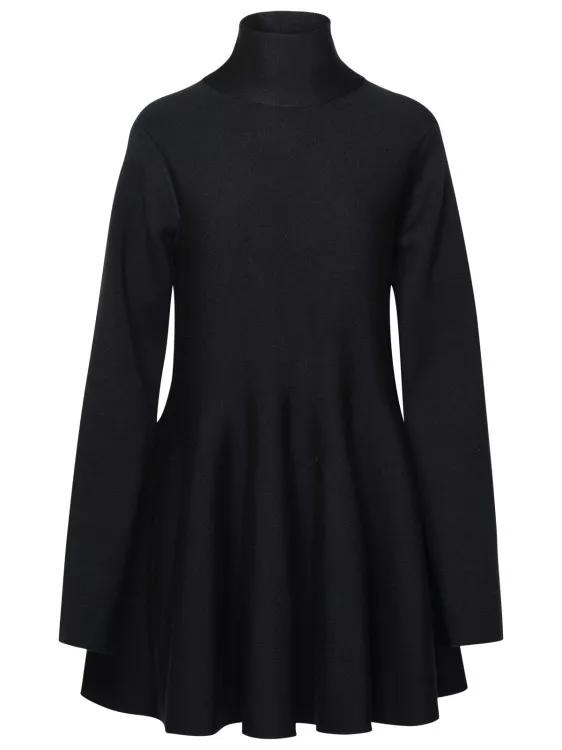 Khaite - Black Wool Blend Dress - Größe M - black