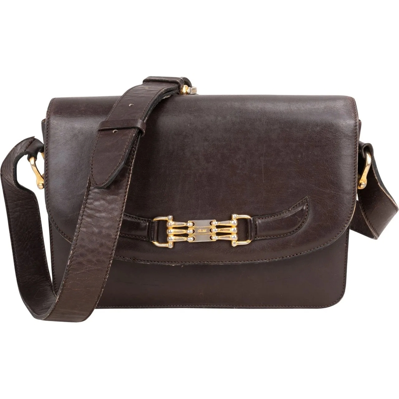 Celine Tote Celine Brown Leather Triomphe Crossbody Bag braun