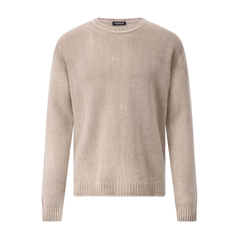 Dondup Pullover Pullover Girocollo aus Wolle Beige