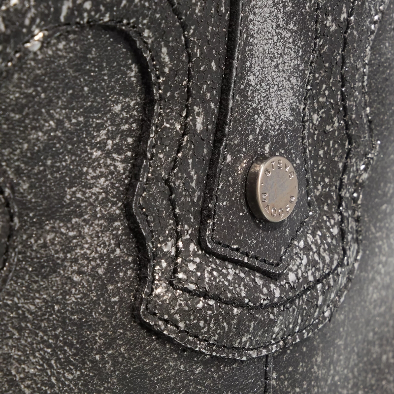 Steve Madden Cowboy Boots Waynoa Silver Leather(Image 3)