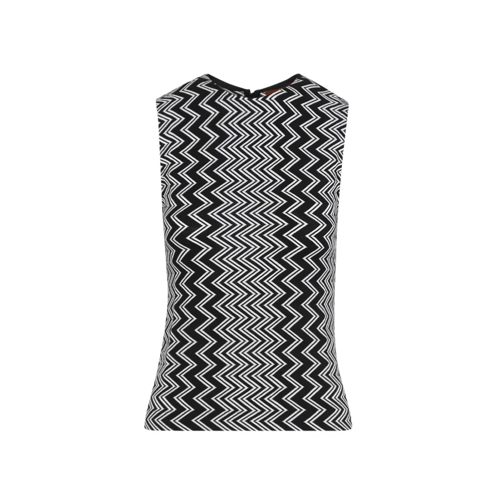 Missoni Blusen Black Wool Tank Top Black